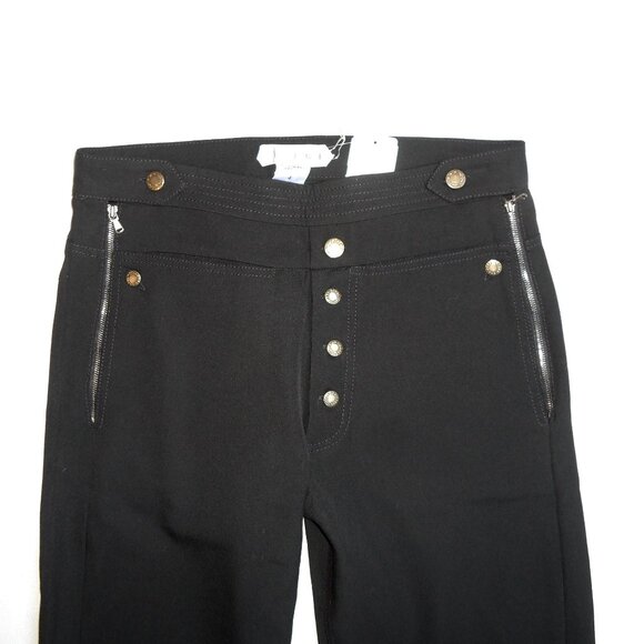 NWT$995 TRE by Natalie Ratabesi Straight Leg Wool Pants Button Zip Trousers Sz 4 - Picture 3 of 13